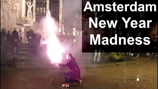 Amsterdam New Year madness  fireworks ban and COVID rules ignored [upl. by Sert]