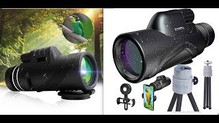 80x100 Magnification portable Monocular Telescope Waterproof HD Zoom With Tripod [upl. by Ahsiekar]