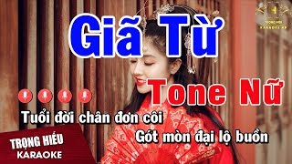 Karaoke Giã Từ Tone Nữ Nhạc Sống  Trọng Hiếu [upl. by Aiz]