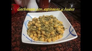 Garbanzos con espinacas y huevo [upl. by Aicire]