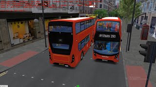 Omsi 2 tour 1793 London bus 390 partial Oxford Street  Dorchecter Hotel  ADL E400 MMC [upl. by Latsryk]