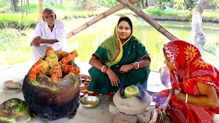 গ্রাম্যপদ্ধতিতে একদম পারফেক্ট ডাব চিংড়ি রান্না ।। coconut prawn curry recipe in village style [upl. by Aicilegna]