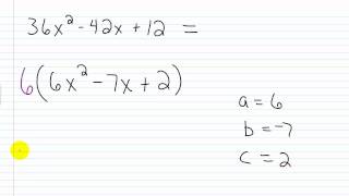 Factoring Trinomials Leading Coefficient not 1 [upl. by Finah]