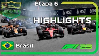 F1 23  GP do Brasil Última Etapa  5ª Temporada GRID B HIGHLIGHTS [upl. by Alard]