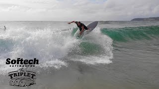 Softech Triplet  FCS MR Twin Fin Review  The Surfboard Guide [upl. by Heller790]