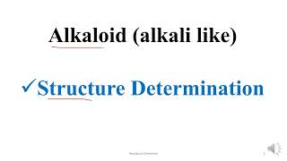 Alkaloid Structure Determination [upl. by Tade]