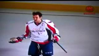 Alex Ovechkin Breaks Stick During Hardest Shot Competition [upl. by Helaine465]