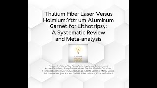 SPOTLIGHT video  Thulium vs Holmium laster systematic review [upl. by Akirehs]