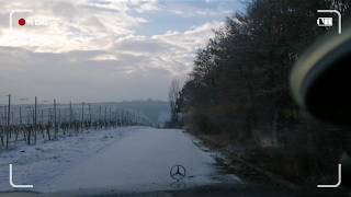 Wunderschöne Winterlandschaft im Raum Kitzingen beim Schwanberg gefahren mit MercedesBenz CLK [upl. by Oedama]