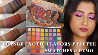 UCANBE Exotic flavors Eyeshadow Palette SwatchesDemoReview [upl. by Becker789]