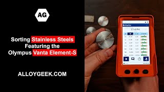 Sorting Stainless Steel Alloys with Handheld XRF ft Olympus Vanta ElementS [upl. by Asenav]