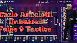 SM24 Ancelotti False 9 Tactics For Real Madrid unbeaten Streak sm24 sm24tactics tipsandtricks [upl. by Eitac]