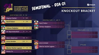 Resumo Semifinal  Dia 01  xadrez  Airthings Masters 2020 [upl. by Neelie115]