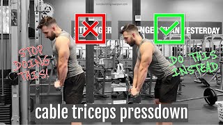 Biggest Triceps Pressdown Mistake amp How To Correct It [upl. by Aloysia]