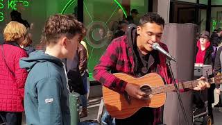 Padraig Cahill joined by Jacob Koopman Cover of All Of Me Live Grafton Street [upl. by Edurtreg186]