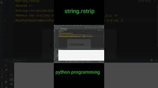 string rstrip python การใช้ฟังก์ชั่น ลบช่องว่าง หรืออักขระท้ายข้อความออก [upl. by Anitsyrc120]