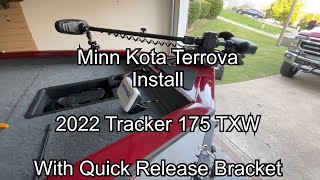 Minn Kota Terrova Install on 2022 Tracker 175 TXW Tournament Edition [upl. by Eiromem]