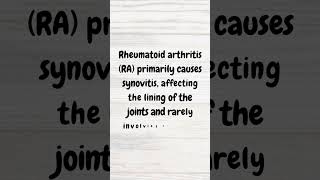 Back pain in psoriatic vs rheumatoid arthritis  MRCP revision  shorts backpain rheumatoid [upl. by Eahsan123]