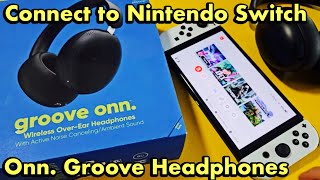 Onn Groove Headphones How to Connect to Nintendo Switch via Bluetooth [upl. by Odraner]