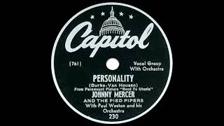 Johnny Mercer and The Pied Pipers  Personality [upl. by Nossila]