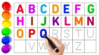 Collection of uppercase amp lowercase alphabet dotted lines ABCD alphabet writing alphabet song A Z [upl. by Doro724]