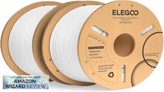 ELEGOO PLA Plus Filament 175mm White 2KG PLA Tougher and Stronger 3D Review [upl. by Brentt874]