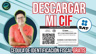 SAT descargar mi CIF Cedula de Identificación Fiscal  en LINEA GRATIS🔥 [upl. by Akimad824]