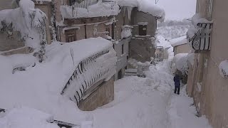 Severe snow storms wreak havoc across central Europe [upl. by Esyahc]