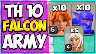 Best TH 10 Falcon Attack Guide  Mass Valkyrie Bowler  TH 10 Attack Strategy  Clash of Clans [upl. by Larkins293]