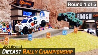 DRC Truck Edition Round 1 of 5 Diecast Rally Truck Racing [upl. by Gwenni896]