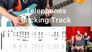 Vacations  Telephones guitar backing track with tab [upl. by Alexandrina796]