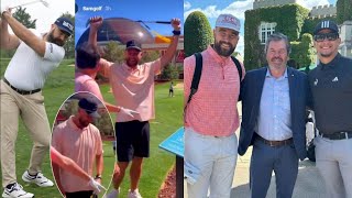 Gridiron to Green Jason amp Travis Kelce Teeing Off at Edgewood Tahoes Celebrity Golf Tournament [upl. by Bruning47]