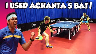 TESTING SHARATH KAMAL ACHANTAS TABLE TENNIS BAT [upl. by Witt]