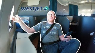 Westjet 787 Business Class INAUGURAL LONG HAUL FLIGHT [upl. by Drarehs]