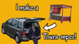 I make a bed for my car and create a touramper VW Touran camper project [upl. by Alfredo421]