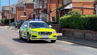 BRAND NEW Dorset Police Volvo V90 Light Demo  Cell Van Responding amp 2 IRVS on Patrol [upl. by Ydasahc429]