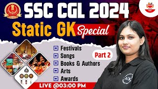 Static GK For SSC CGL 2024  SSC CGL GK GS Marathon 2024  P2 SSC CGL Static GK By Shivalika Maam [upl. by Syman]