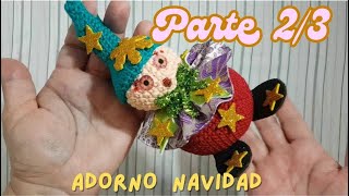 ADORNO de NAVIDAD en CROCHET Tutorial de BOLA NAVIDEÑA PARTE 23 🎄🎅🧶🧵😍 [upl. by Daitzman]