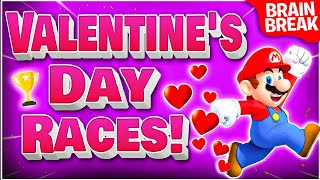 Valentines Day Races A Valentines Day Brain Break Activity  Games For Kids  Just Dance  GoNoodle [upl. by Neitsirk]