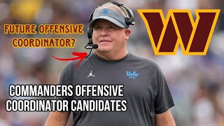 Commanders top Offensive Coordinator Candidates  WSH Interested in Chip Kelly [upl. by Enoj968]