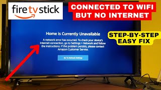 How to Fix Fire TV Stick Connected to WiFi But Not The Internet  Fix No Network Connection [upl. by Marlene12]