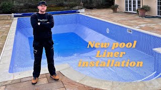 NEW ONSITE LINER FOR THIS POOL [upl. by Akamahs204]