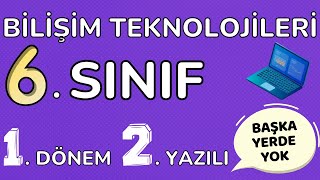 6 Sınıf Bilişim Teknolojileri 1 Dönem 2 Yazılı Sınavı [upl. by Eledoya995]