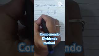 Componendo Dividendo method useful method and tricks in mathematics [upl. by Acinoed215]