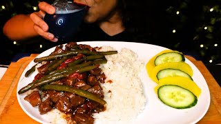 ASMR Mongolian Beef amp Rice  Cucumber amp Yellow Pickled Radish  Eating Sounds  No Talking [upl. by Entirb]