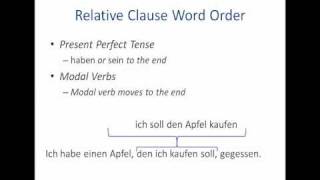 Relative Pronouns in German Part Three [upl. by Anorahs660]