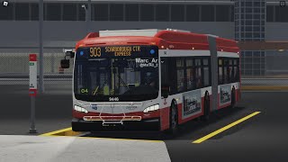 Roblox HD  NGT  TTC McNicoll Division  New Flyer XDE60 on route 903 [upl. by Hogarth]