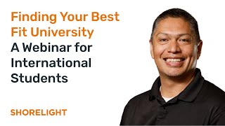 Finding Your Best Fit University  A Webinar for International Students [upl. by Ainehs]