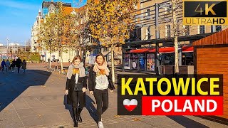 Spacer po Katowicach 🇵🇱  Wycieczka 4K ▶ 20 min [upl. by Nonnah626]