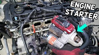 HYUNDAI TUCSON ENGINE STARTER REPLACEMENT REMOVAL LOCATION [upl. by Airotciv]